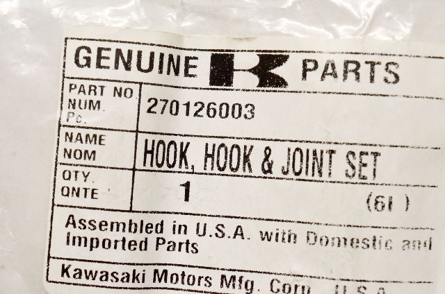 OEM Kawasaki 27012-6003 Hook Joint Kit NOS