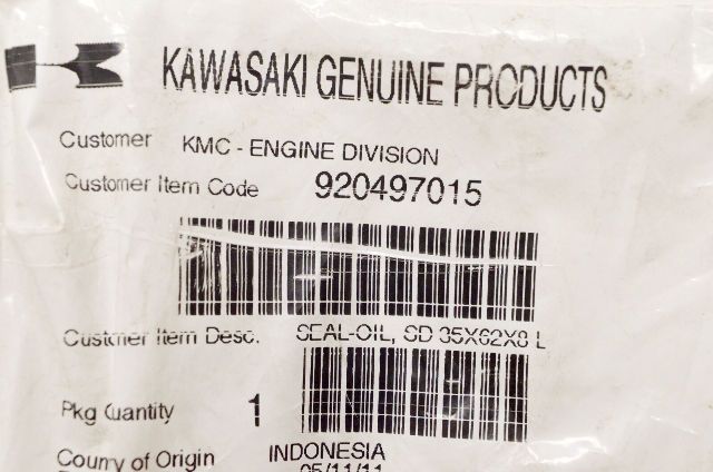 OEM Kawasaki 92049-7015 35x62x8 Oil Seal NOS