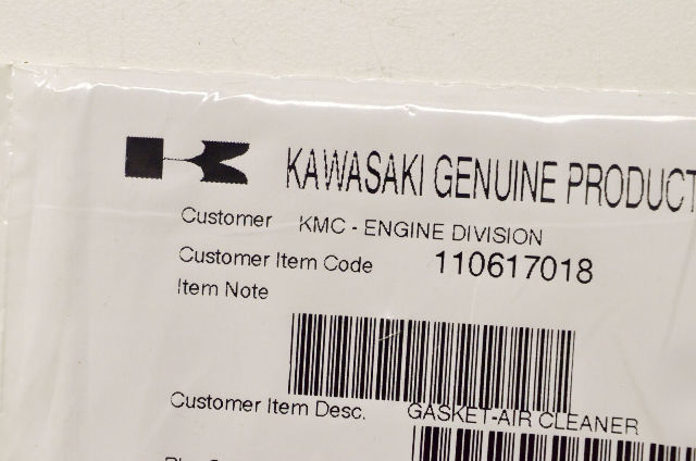 OEM Kawasaki 11061-7018 Air Cleaner Gasket NOS