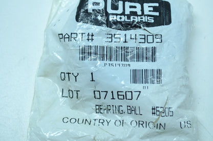 OEM Polaris 3514309 Ball Bearing #6205 NOS