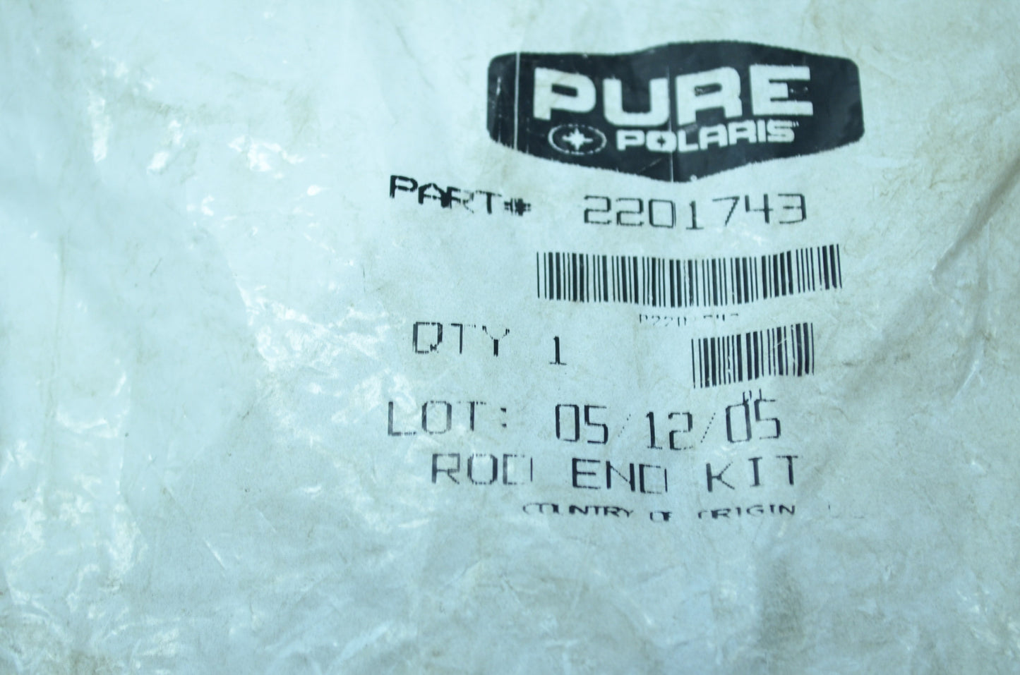 OEM Polaris 2201743 Outer Rod End Kit 10mm NOS