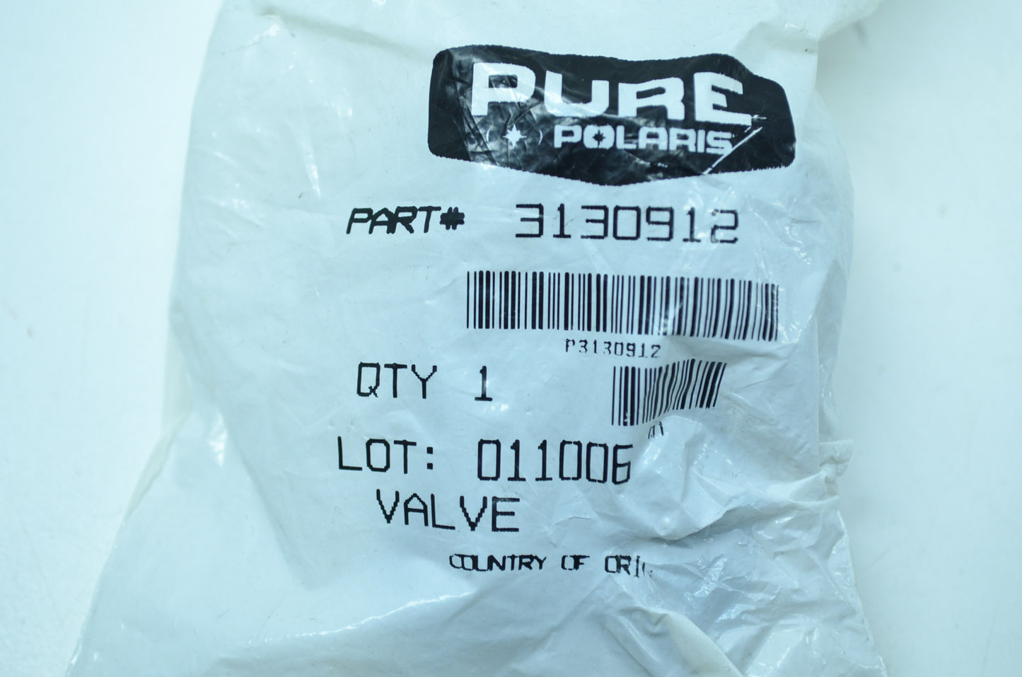 OEM Polaris 3130912 Piston Valve NOS