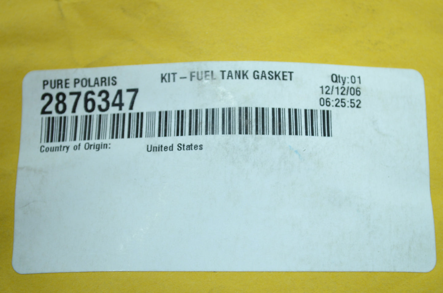 NEW OEM Polaris Fuel Tank Gasket Kit Fusion Switchback RMK Classic 2876347 NOS