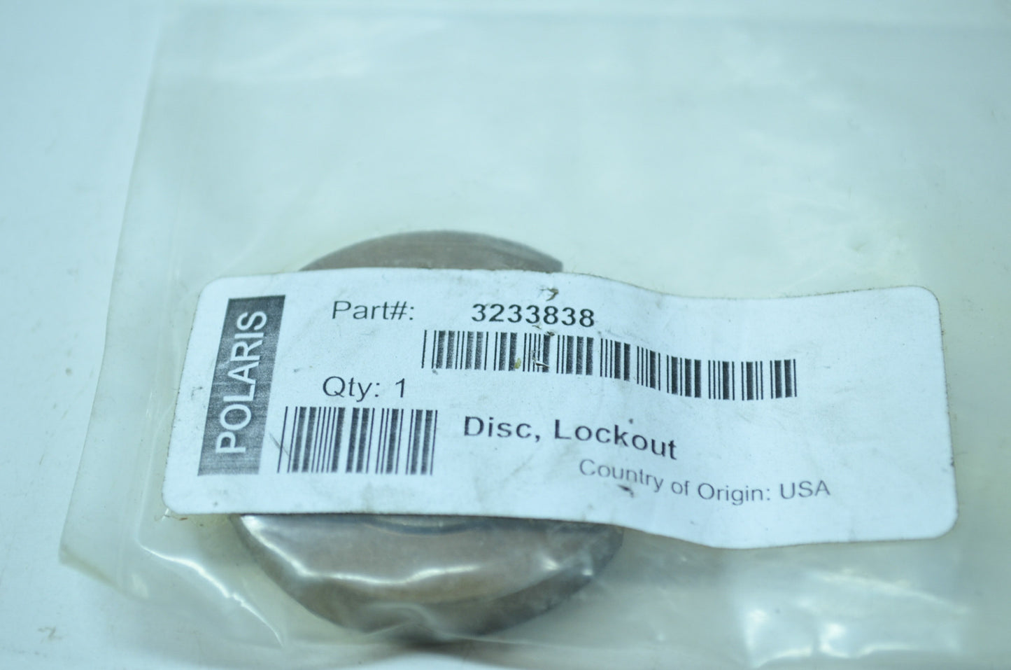 OEM Polaris 3233838 Lockout Disc NOS