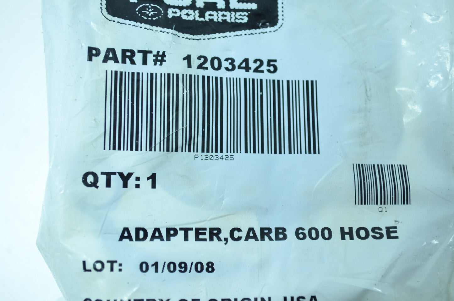 OEM Polaris 1203425 Carburetor Adapter NOS
