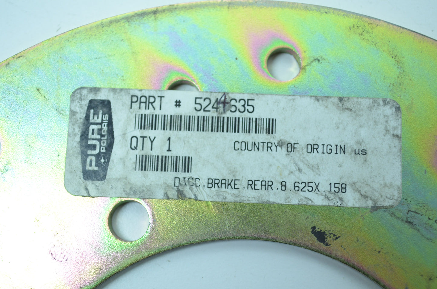 OEM Polaris 5244635 Rear Brake Disc 8.625x.158 NOS