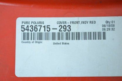 NEW OEM Polaris Front Cover Indy Red Sportsman X2 450 500 Touring EFI 5436715-29