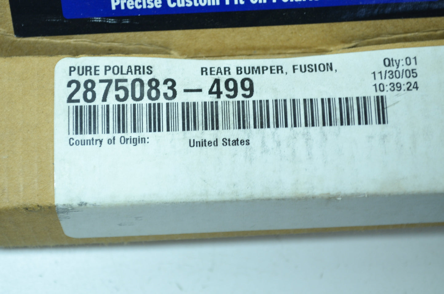 NEW OEM Polaris Rear Bumper Kit Fusion 2875083-499 NOS