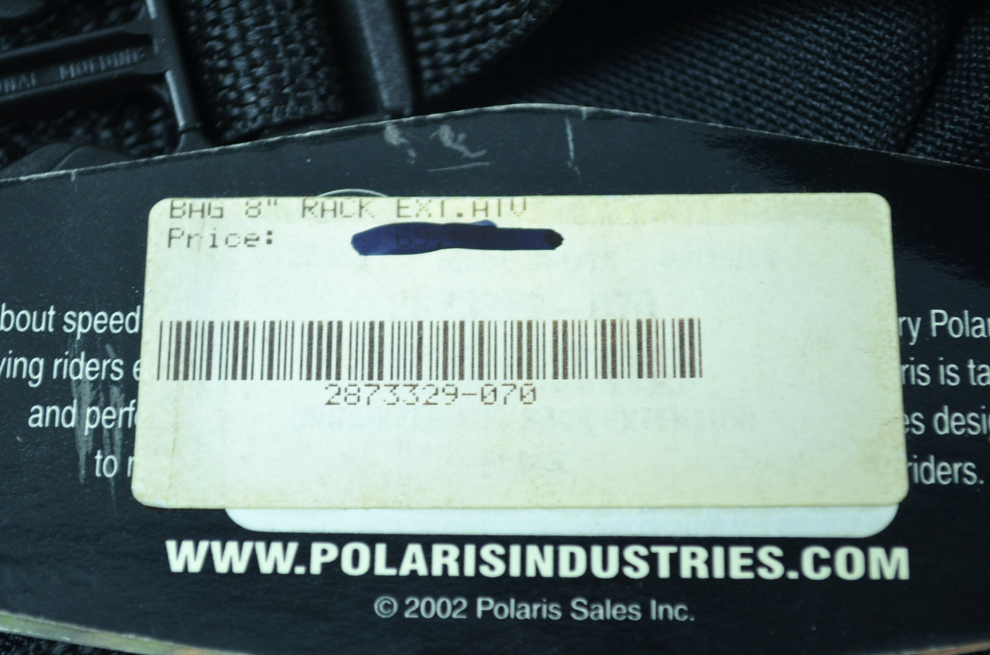 NEW OEM Polaris 8' Rack Ext Bag ATV Sportsman 2873329-070 NOS