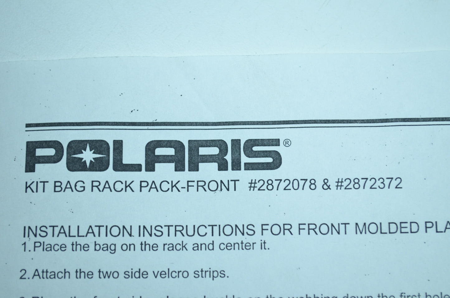NEW OEM Polaris Front Rack Bag Kit Sportsman Xplorer Magnum 2872078, 2872372 NOS