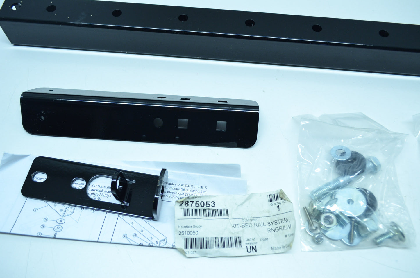 OEM Polaris 2875053 Bed Rail Kit Cargo Box Attachment Ranger NOS