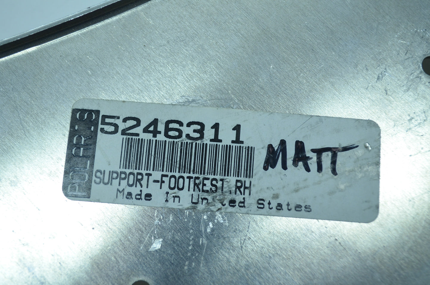 OEM Polaris 5246311 Right Hand Support Footrest NOS