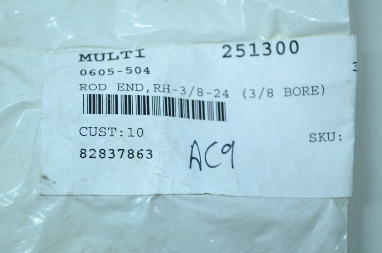OEM Arctic Cat 0605-504 Right Rod End 3/8-24 (3/8 BORE) NOS