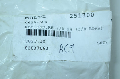 OEM Arctic Cat 0605-504 Right Rod End 3/8-24 (3/8 BORE) NOS
