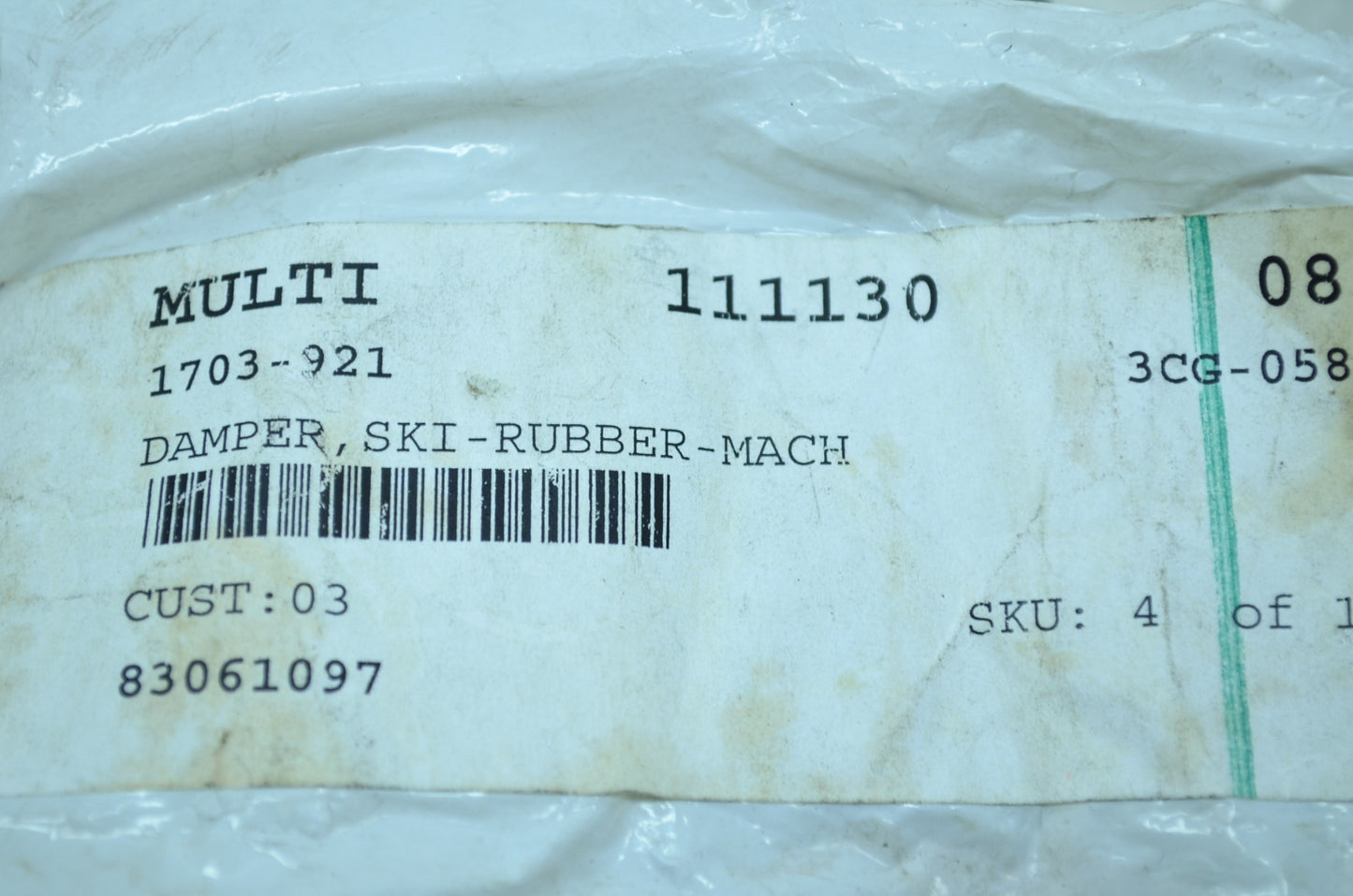 OEM Arctic Cat 1703-921 Ski-Rubber Damper NOS