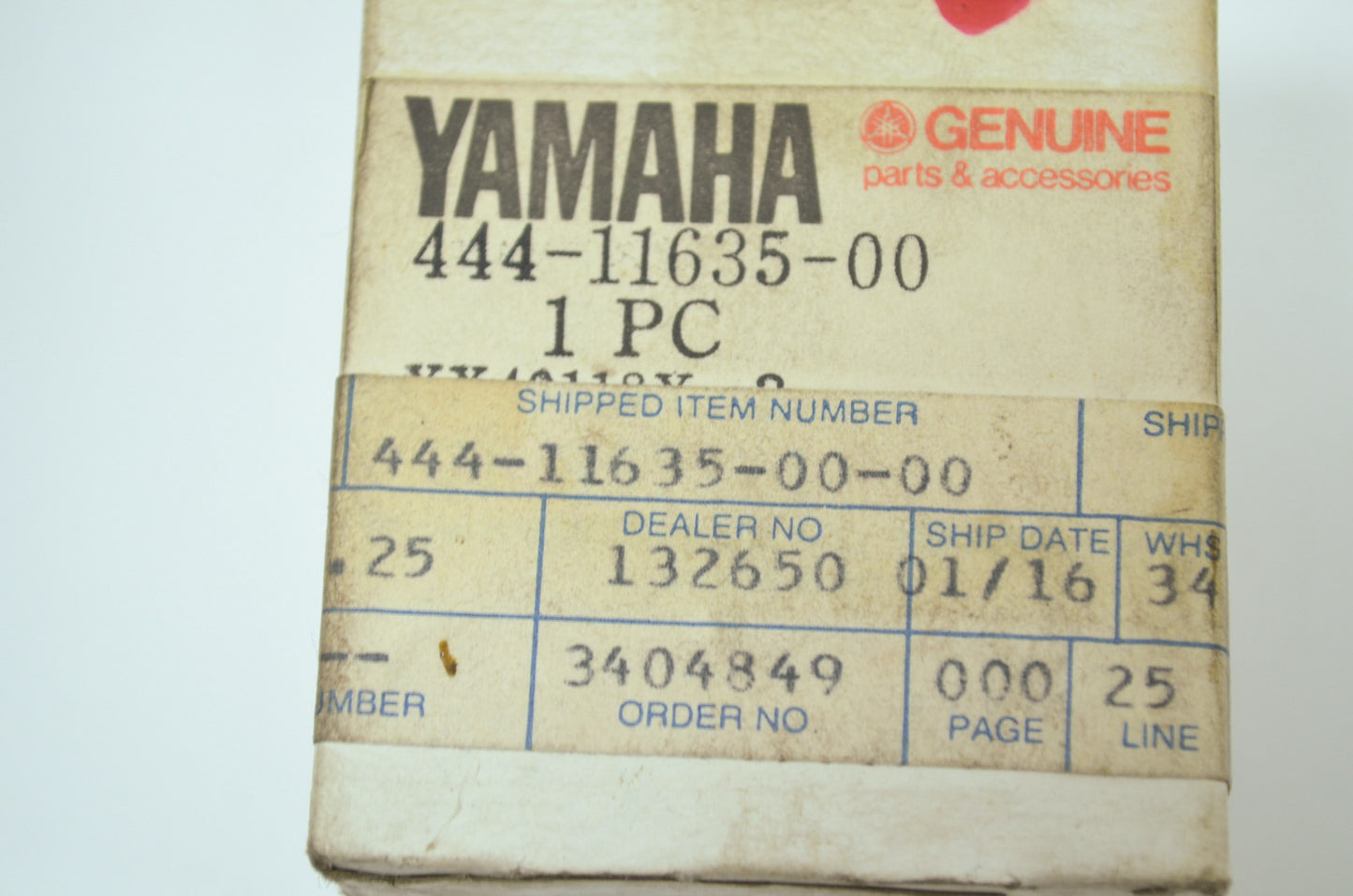 OEM Yamaha 444-11635-00-00 Piston 1 O/S 0.25 NOS