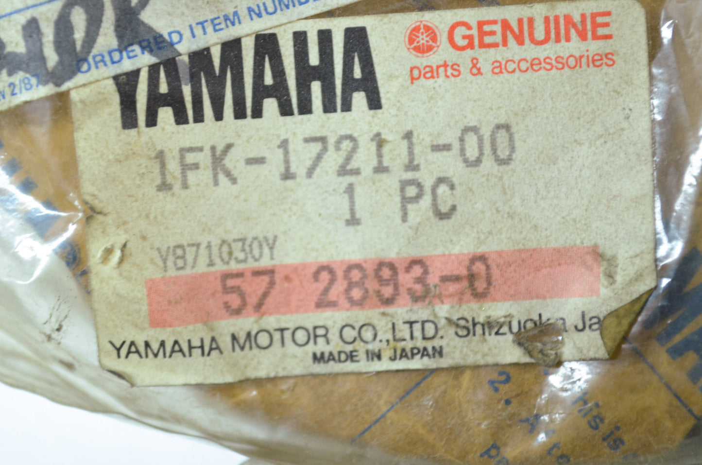 OEM Yamaha 1FK-17211-00-00 Wheel Gear 1ST NOS