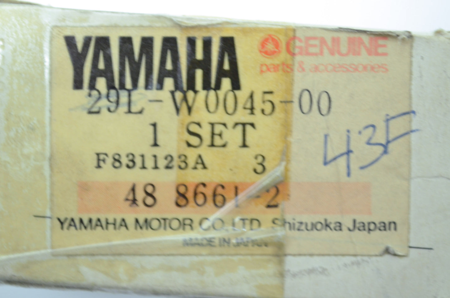 OEM Yamaha 29L-W0045-00-00 Front Brake Pad Kit NOS