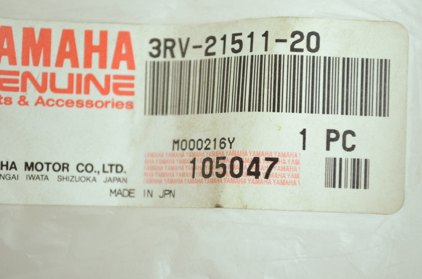 OEM Yamaha 3RV-21511-20-00 Front Fender NOS