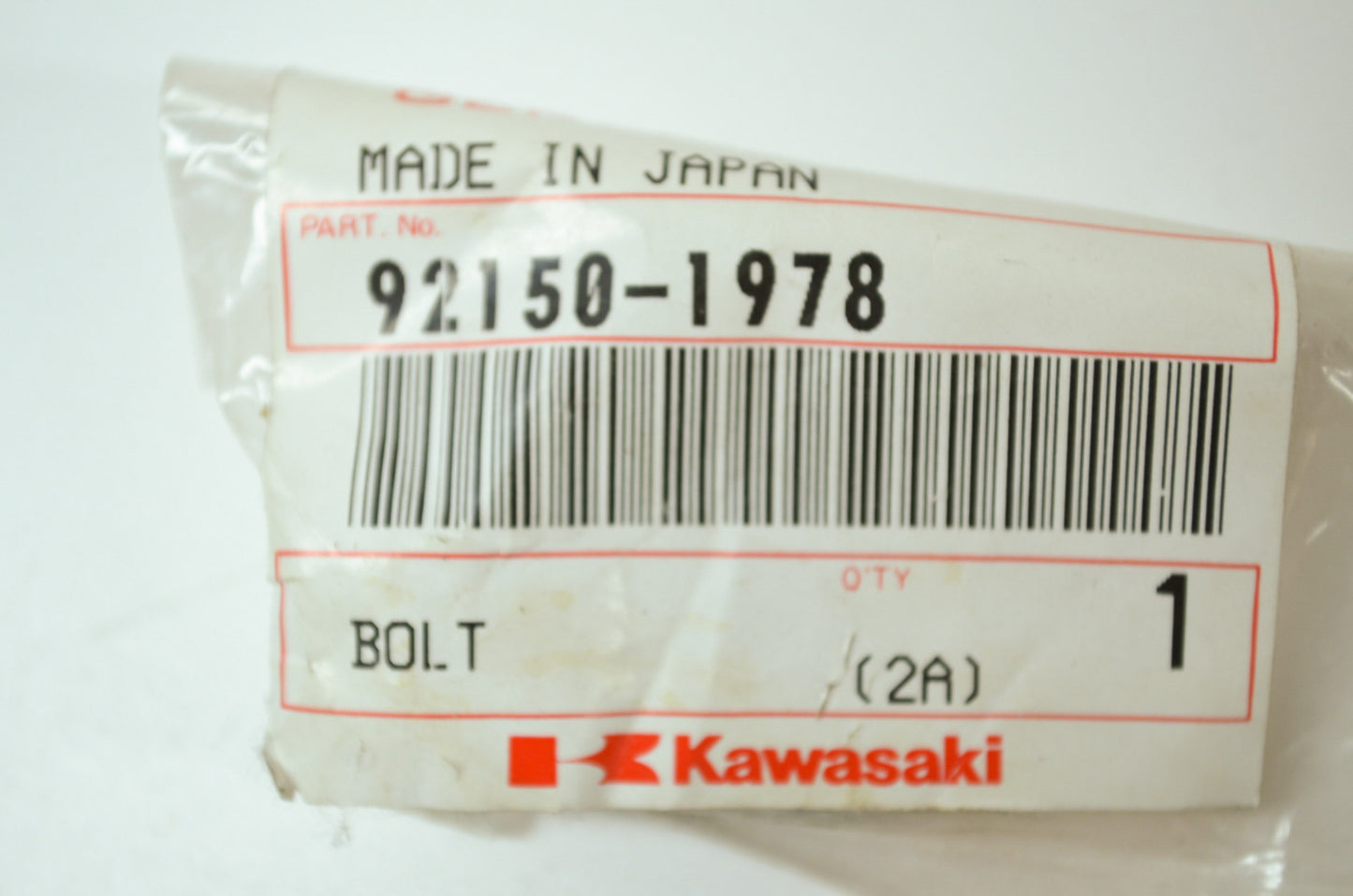OEM Kawasaki 92150-1978 Bolt Qty 6 NOS