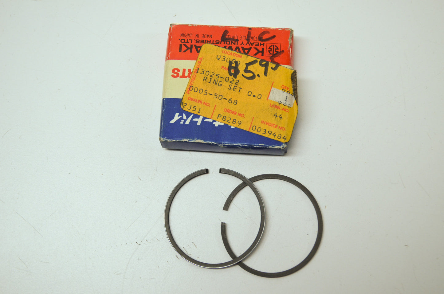 OEM Kawasaki 13025-022 Ring Set 0.020'' O.S NOS