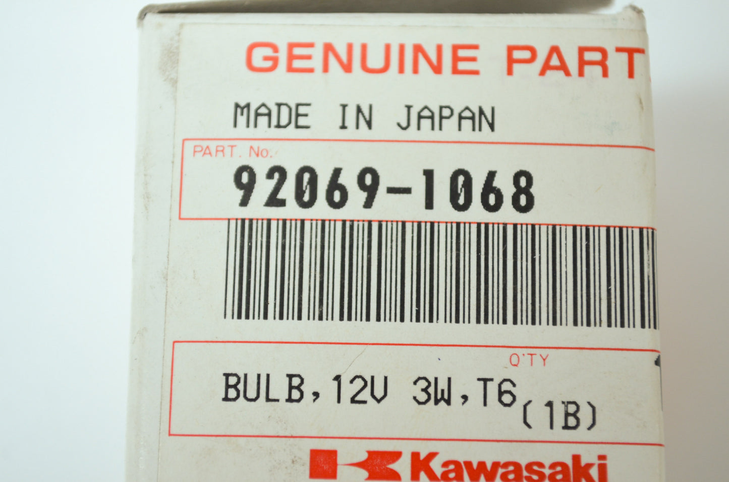OEM Kawasaki 92069-1068 Bulb 14V 3W Qty 2 NOS