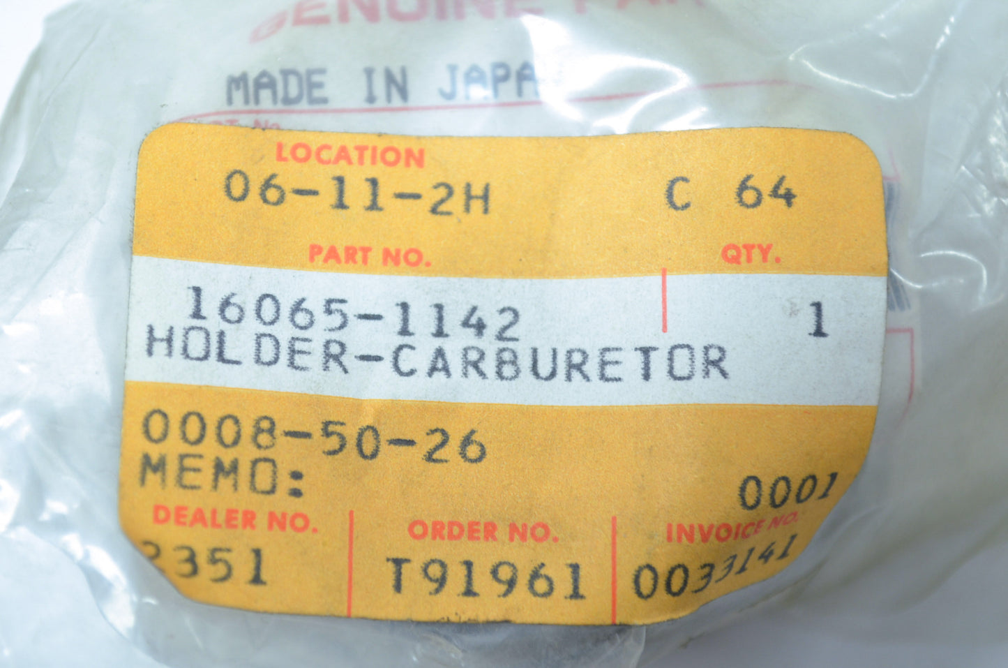 OEM Kawasaki 16065-1142 Carburetor Holder NOS