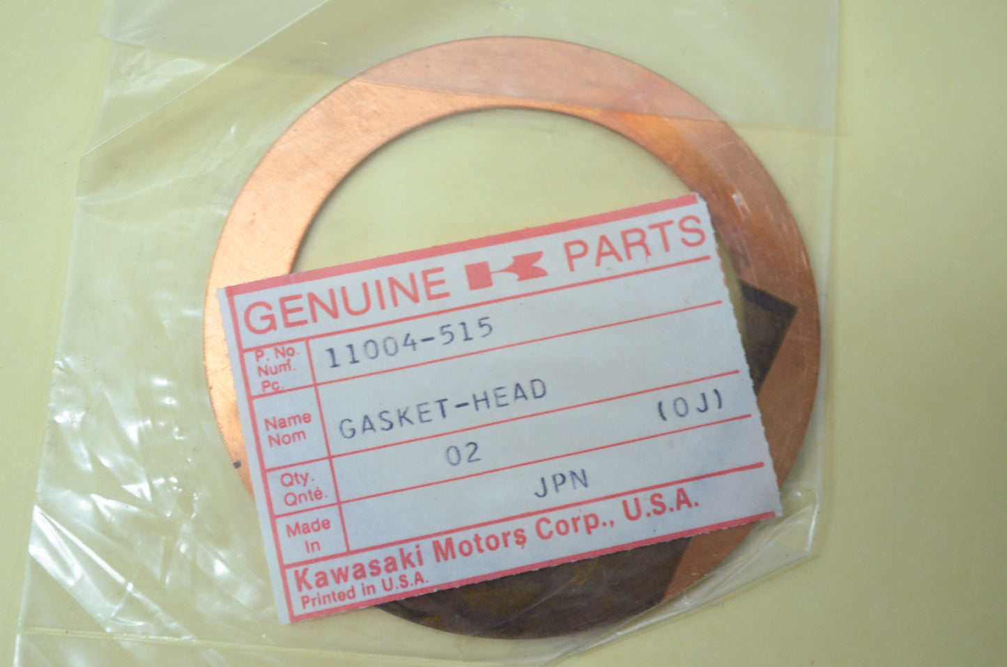 OEM Kawasaki 11004-515 Head Gasket Vintage NOS