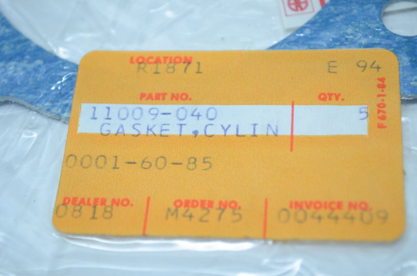 OEM Kawasaki 11009-040 Gasket NOS