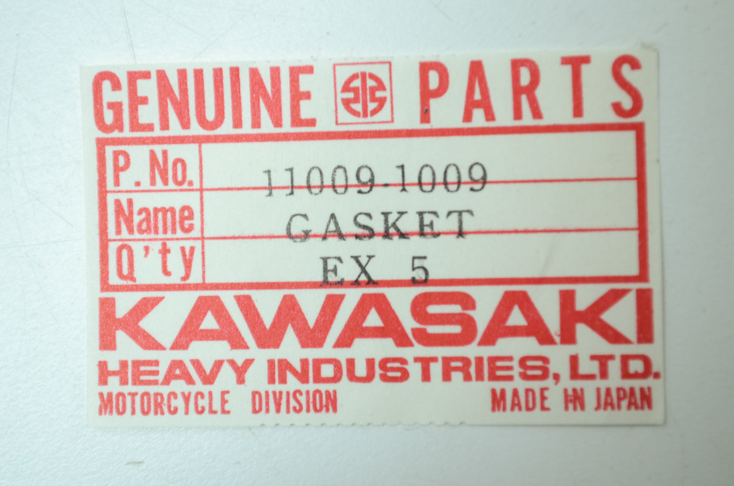 OEM Kawasaki 11009-1009 Generator Cover Gasket NOS