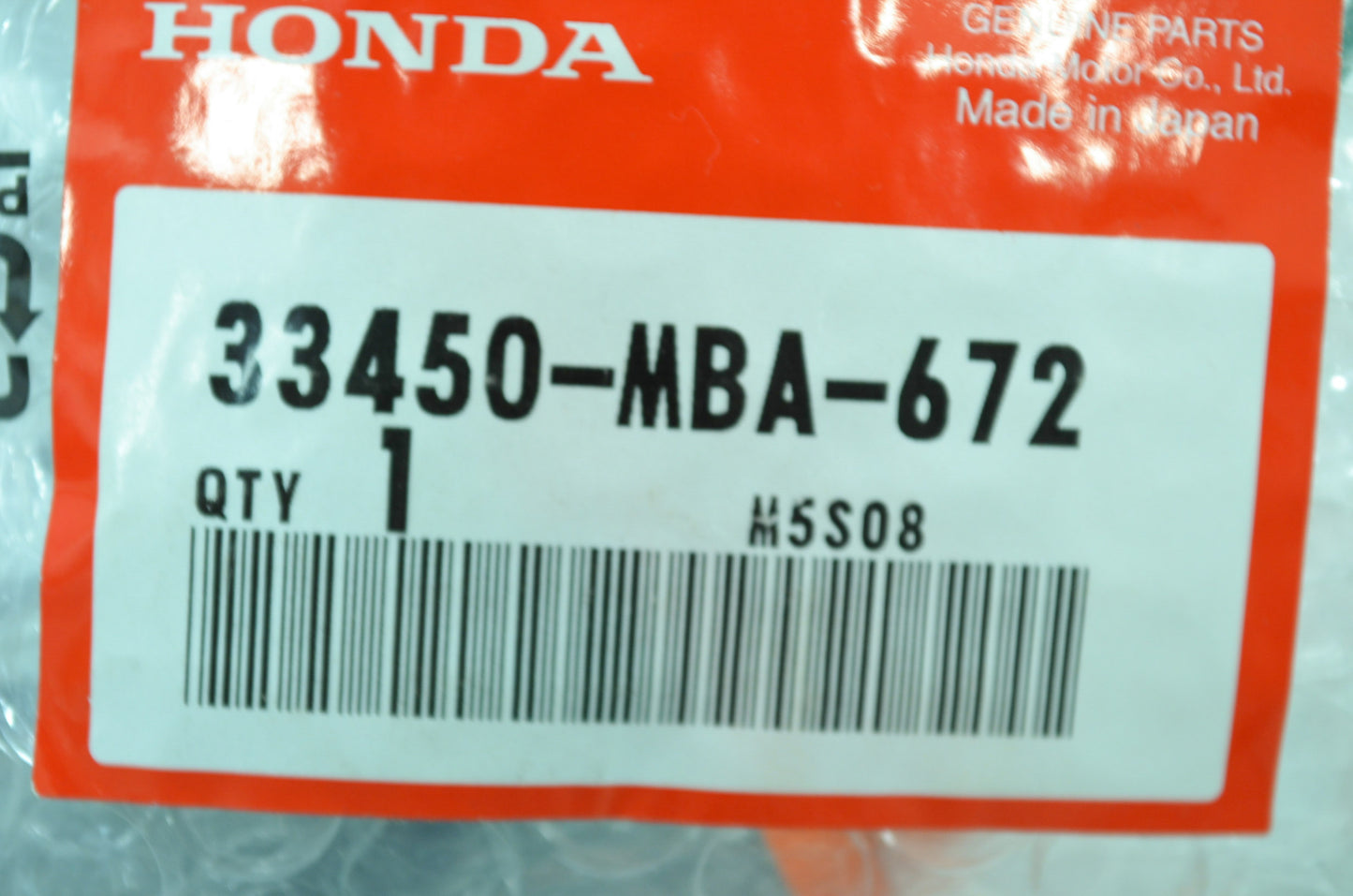 OEM Honda 33450-MBA-672 Front Left Turn Signal NOS