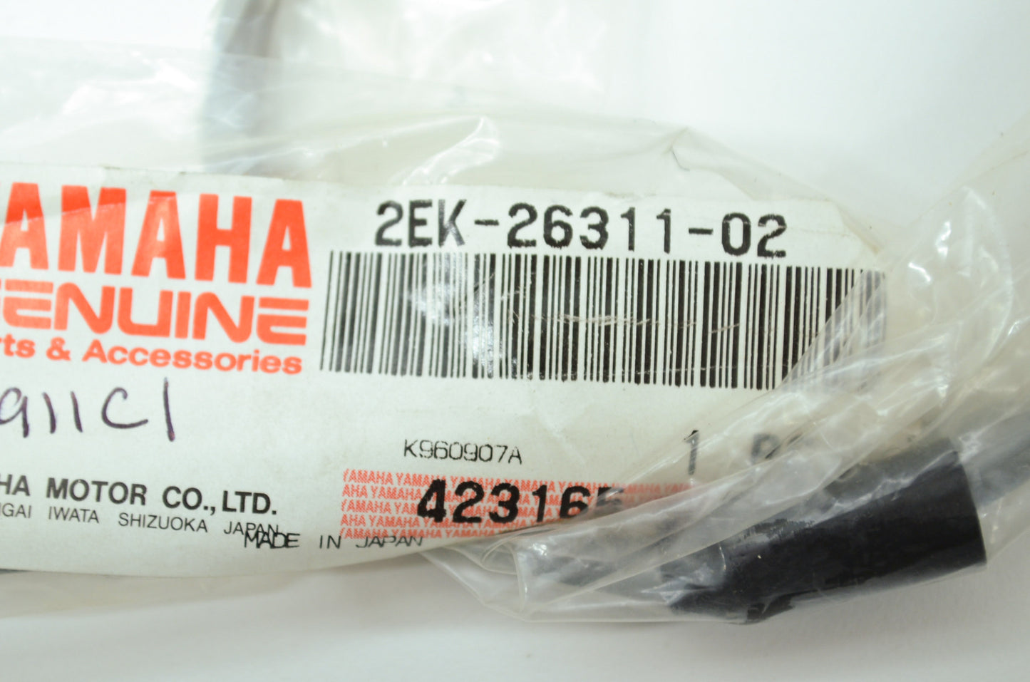 OEM Yamaha 2EK-26311-02-00 Throttle Cable 1 NOS