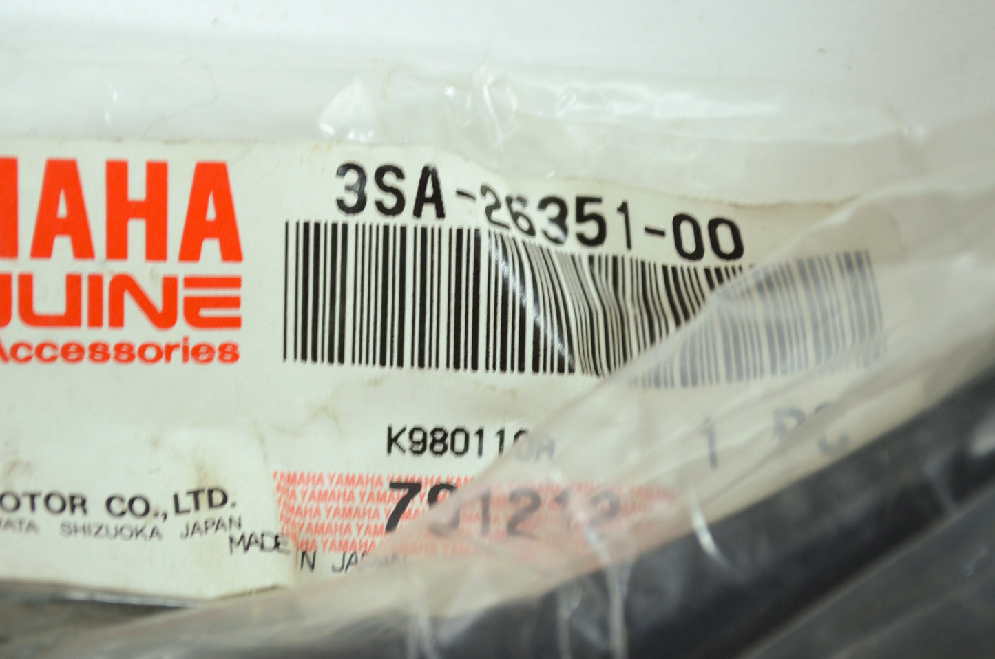 OEM Yamaha 3SA-26351-00-00 Brake Cable NOS