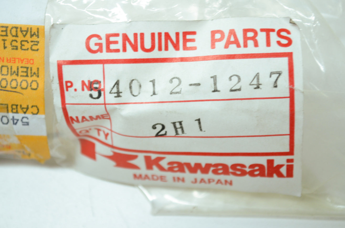 OEM Kawasaki 54012-1247 Opening Throttle Cable NOS