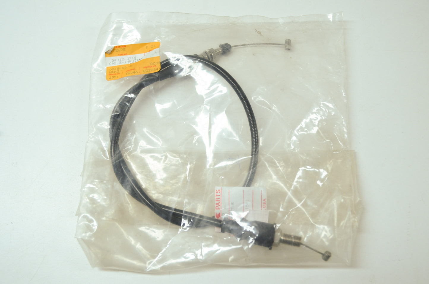 New OEM Kawasaki 54012-3715 Throttle Cable NOS