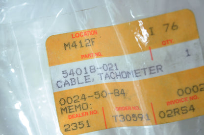 OEM Kawasaki 54018-021 Tachometer Cable NOS
