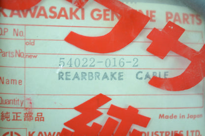 OEM Kawasaki 54022-016 Rear Brake Cable NOS