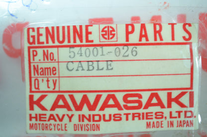 OEM Kawasaki 54001-026 Speedometer Cable NOS