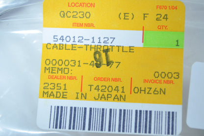 OEM Kawasaki 54012-1127 Throttle Cable NOS