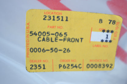 OEM Kawasaki 54005-065 Front Brake Cable NOS