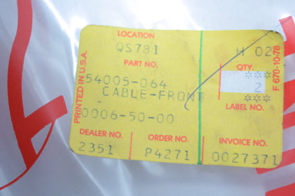 OEM Kawasaki 54005-064 Front Brake Cable NOS