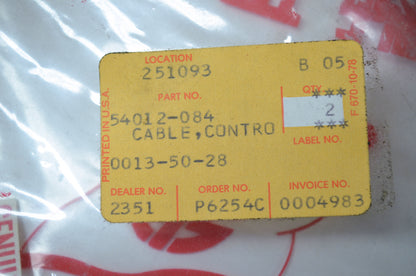 OEM Kawasaki 54012-084 Control Cable NOS