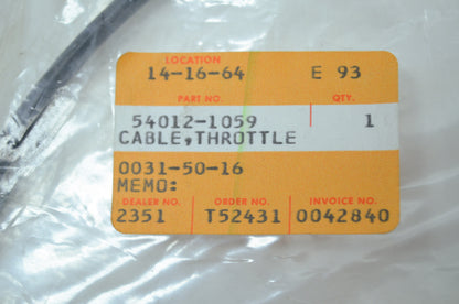 OEM Kawasaki 54012-1059 Throttle Cable NOS