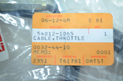 OEM Kawasaki 54012-1065 Throttle Cable NOS