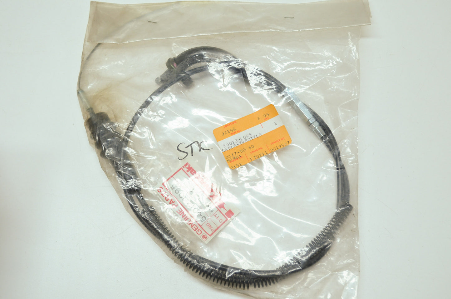 OEM Kawasaki 54012-1095 Throttle Cable NOS