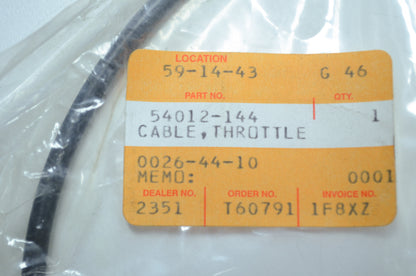 OEM Kawasaki 54012-144 Throttle Cable NOS