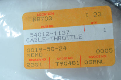 OEM Kawasaki 54012-1137 Throttle Cable NOS