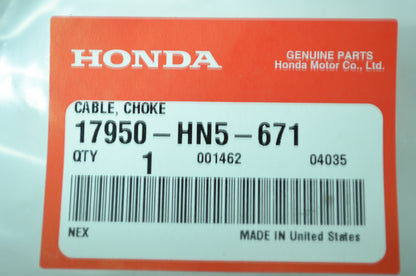 OEM Honda 17950-HN5-671 Choke Cable NOS