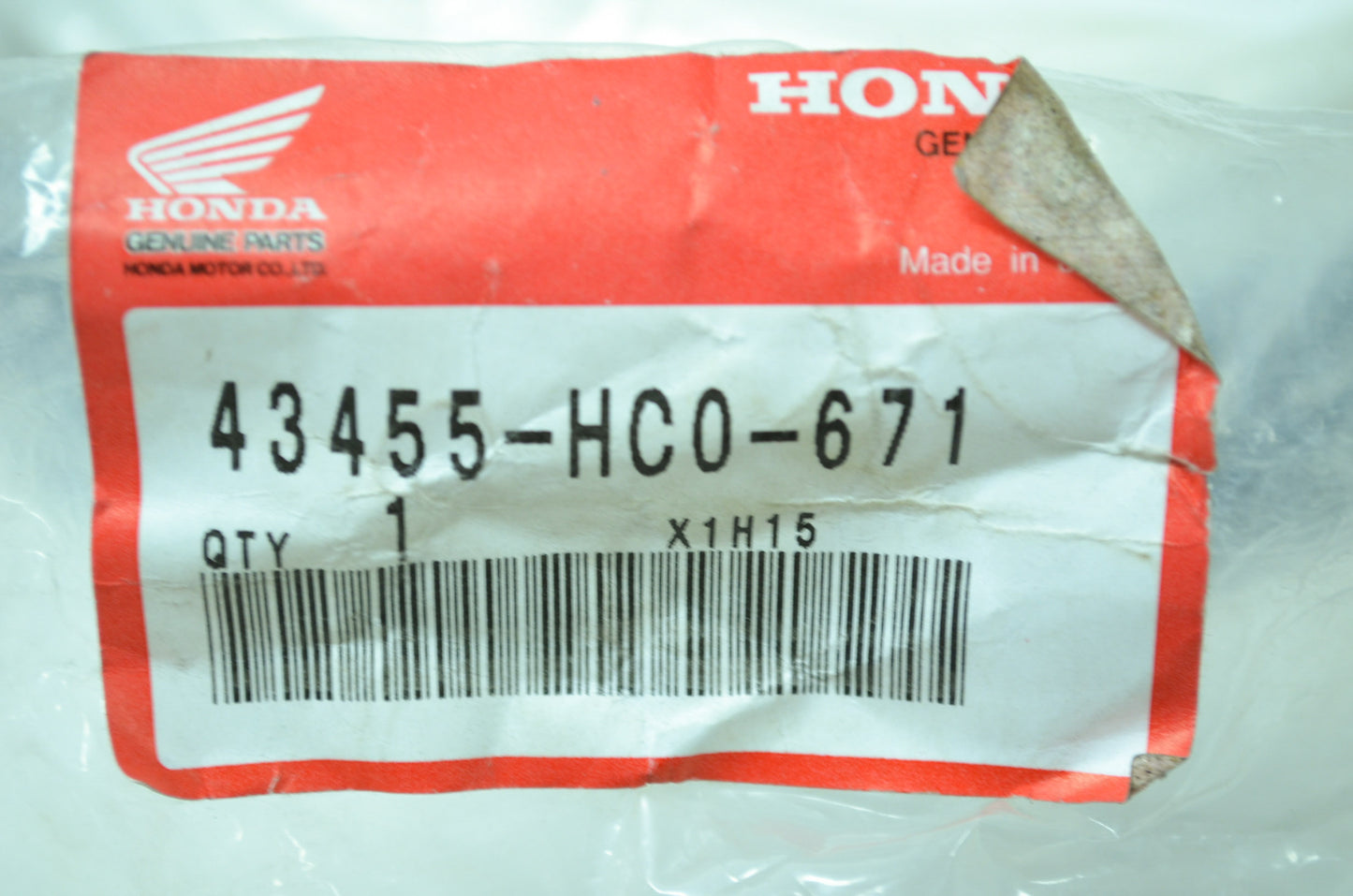 OEM Honda 43455-HC0-671 Parking Brake Cable NOS