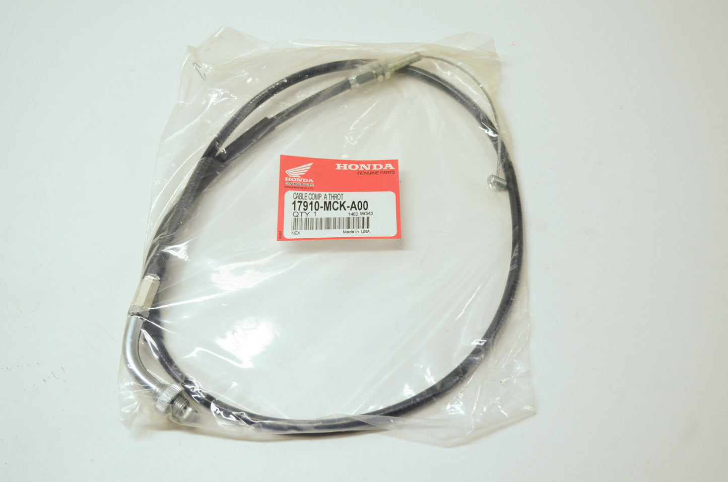 OEM Honda 17910-MCK-A00 Throttle Cable A NOS
